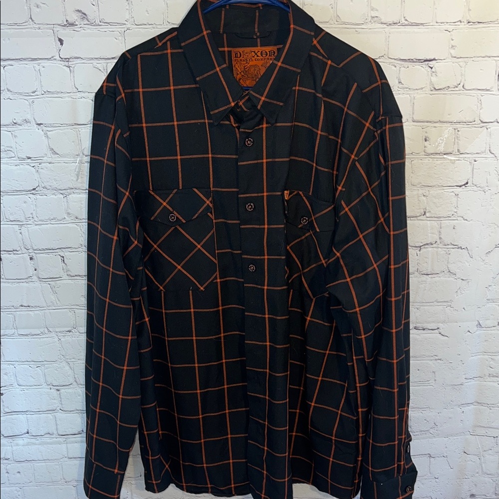 2X DIXXON HALLOW LIMITED EDITION Black and Orange Plaid Long Slv Exc condition